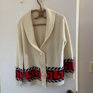 Vintage Cream Knit Cardigan
